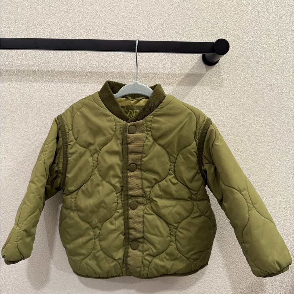 ZARA TODDLER’s OLIVE PUFF JACKET